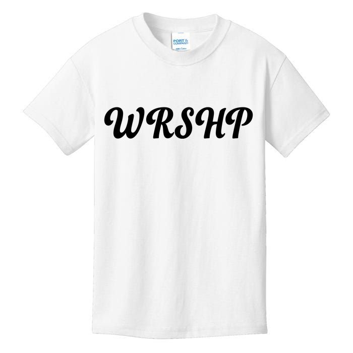 WRSHP Christian Worship Shortened Word Kids T-Shirt