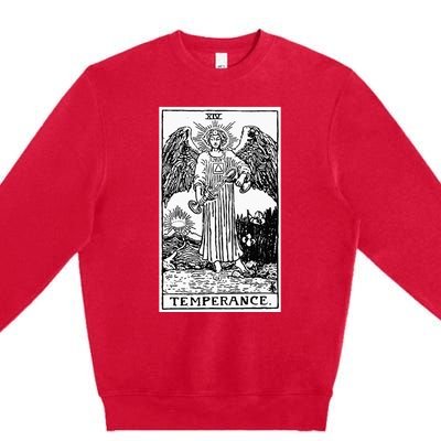 Witch Craft Wiccan Card Witchy Gothic Scary Halloween Gifts Premium Crewneck Sweatshirt