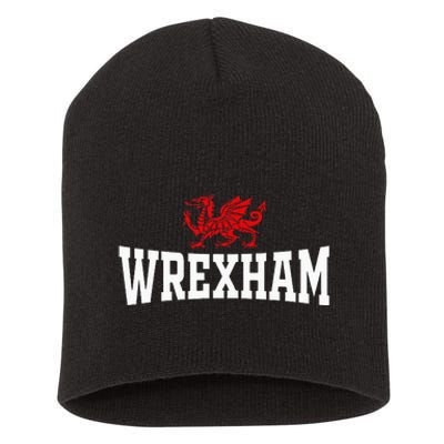 Wrexham City Wales Red Dragon Wrecsam Cymru County Of Wales Short Acrylic Beanie