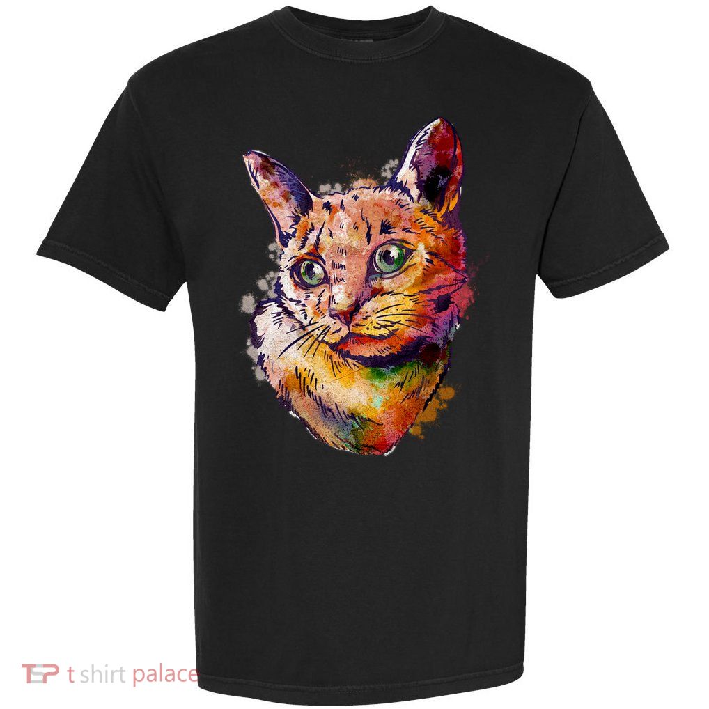 Watercolor Cat Garment-Dyed Heavyweight T-Shirt