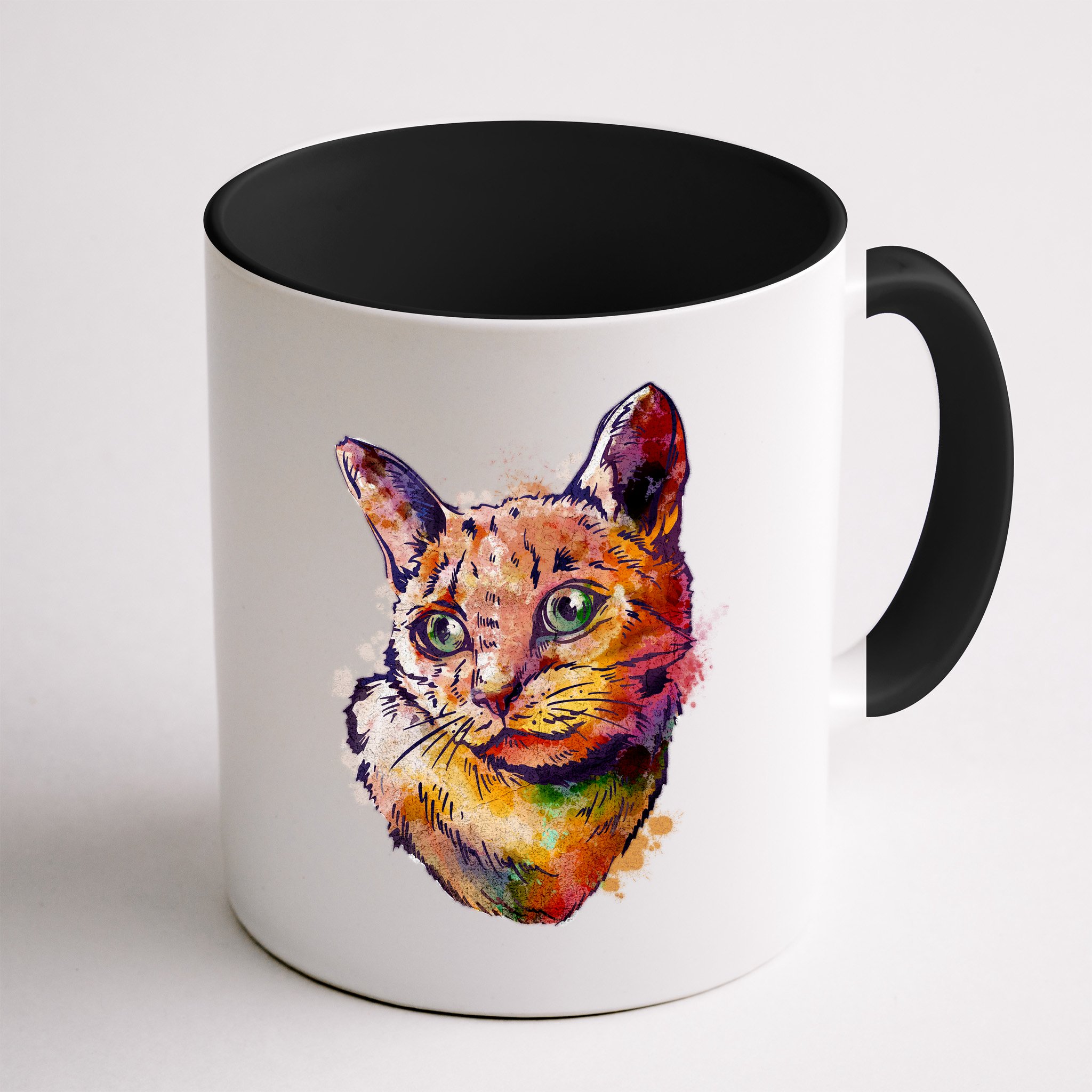 Watercolor Cat Mug