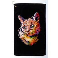 Watercolor Cat Golf Towel