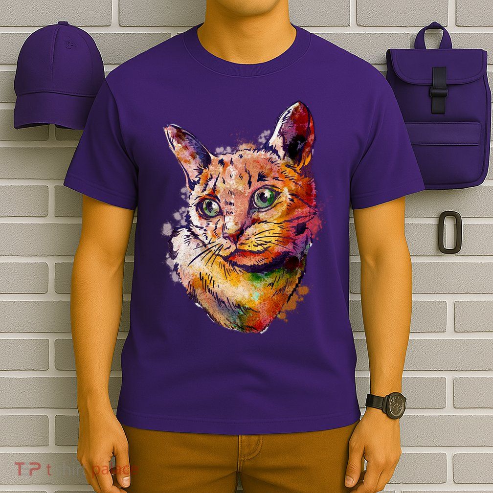Watercolor Cat T-Shirt