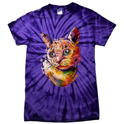 Watercolor Cat Tie-Dye T-Shirt