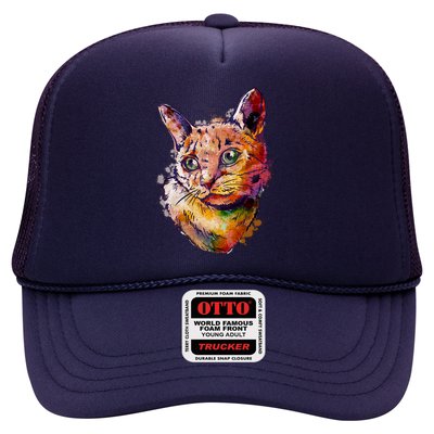 Watercolor Cat Trucker Hat
