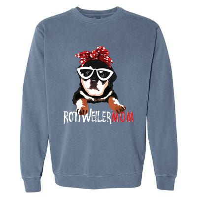 Womens Cute Womens Rottweiler Mom Gift Rottie Mom Garment-Dyed Sweatshirt