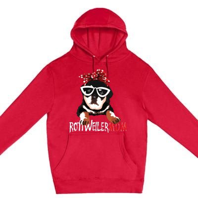 Womens Cute Womens Rottweiler Mom Gift Rottie Mom Premium Pullover Hoodie