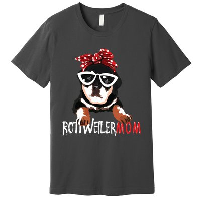 Womens Cute Womens Rottweiler Mom Gift Rottie Mom Premium T-Shirt