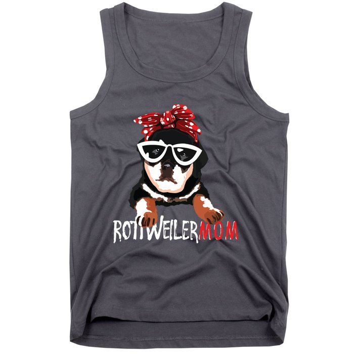 Womens Cute Womens Rottweiler Mom Gift Rottie Mom Tank Top