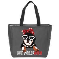 Womens Cute Womens Rottweiler Mom Gift Rottie Mom Zip Tote Bag