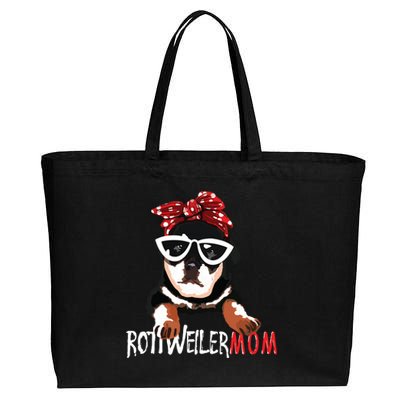 Womens Cute Womens Rottweiler Mom Gift Rottie Mom Cotton Canvas Jumbo Tote