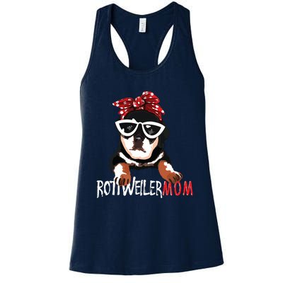 Womens Cute Womens Rottweiler Mom Gift Rottie Mom Women's Racerback Tank