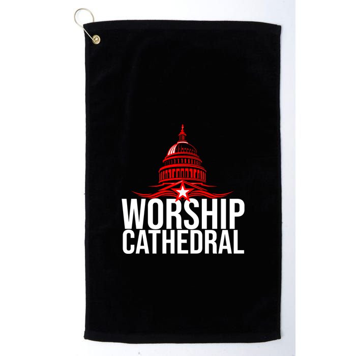 Worship Cathedral Golf Towel