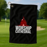 Worship Cathedral Golf Towel