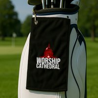Worship Cathedral Golf Towel