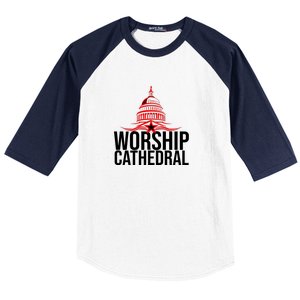 Worship Cathedral Baseball Sleeve Shirt