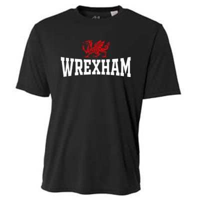 Wrexham City Wales Red Dragon Wrecsam Cymru County Of Wales Cooling Performance Crew T-Shirt