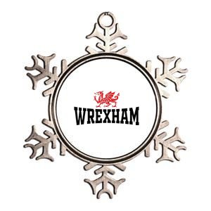 Wrexham City Wales Red Dragon Wrecsam Cymru County Of Wales Metallic Star Ornament