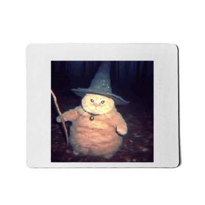Wizard Cat Weird Funny Halloween Cat Meme Mousepad