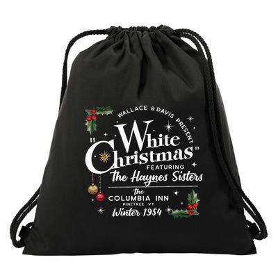 White Christmas Wallace And Davis Haynes Sister Funny Xmas Drawstring Bag