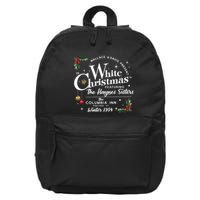 White Christmas Wallace And Davis Haynes Sister Funny Xmas 16 in Basic Backpack