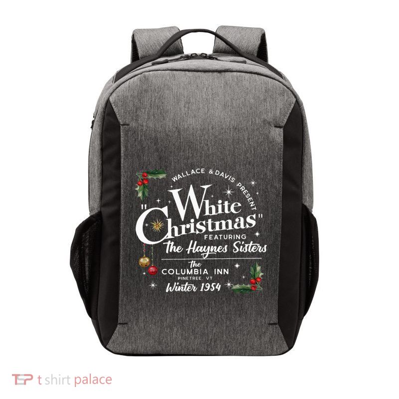 White Christmas Wallace And Davis Haynes Sister Funny Xmas Vector Backpack