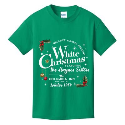 White Christmas Wallace And Davis Haynes Sister Funny Xmas Kids T-Shirt