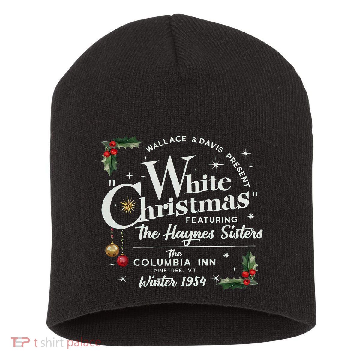white christmas wallace and davis haynes sister Short Acrylic Beanie