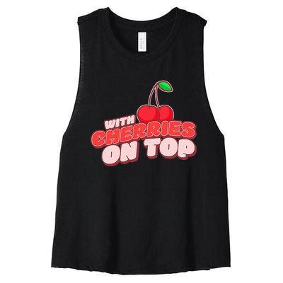 With Cherries Women's Racerback Cropped Tank