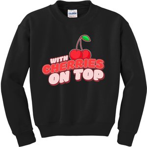 With Cherries Kids Sweatshirt