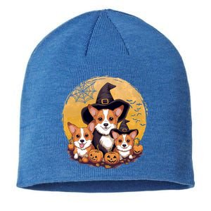 Welsh Corgi Witch HowlOWeen Pawsome Pumpkin Halloween Gift Sustainable Beanie