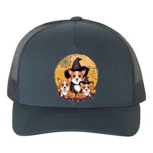 Welsh Corgi Witch HowlOWeen Pawsome Pumpkin Halloween Gift Yupoong Adult 5-Panel Trucker Hat