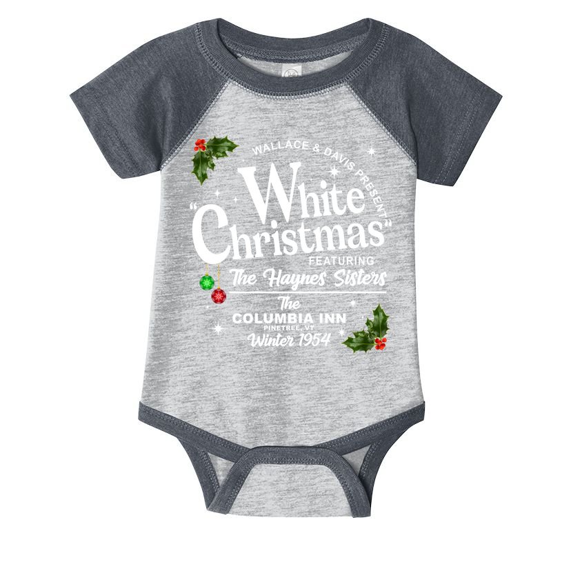 White Christmas Wallace And Davis Haynes Sister Infant Baby Jersey Bodysuit