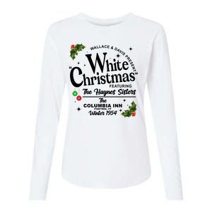 White Christmas Wallace And Davis Haynes Sister Womens Cotton Relaxed Long Sleeve T-Shirt