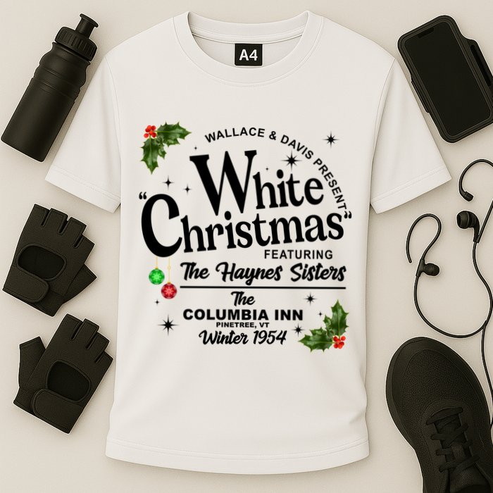 White Christmas Wallace And Davis Haynes Sister Cooling Performance Crew T-Shirt