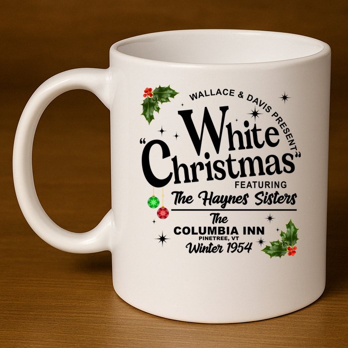 White Christmas Wallace And Davis Haynes Sister 11oz C Handle Ceramic Mug