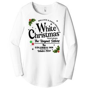 White Christmas Wallace And Davis Haynes Sister Women's Perfect Tri Tunic Long Sleeve Shirt