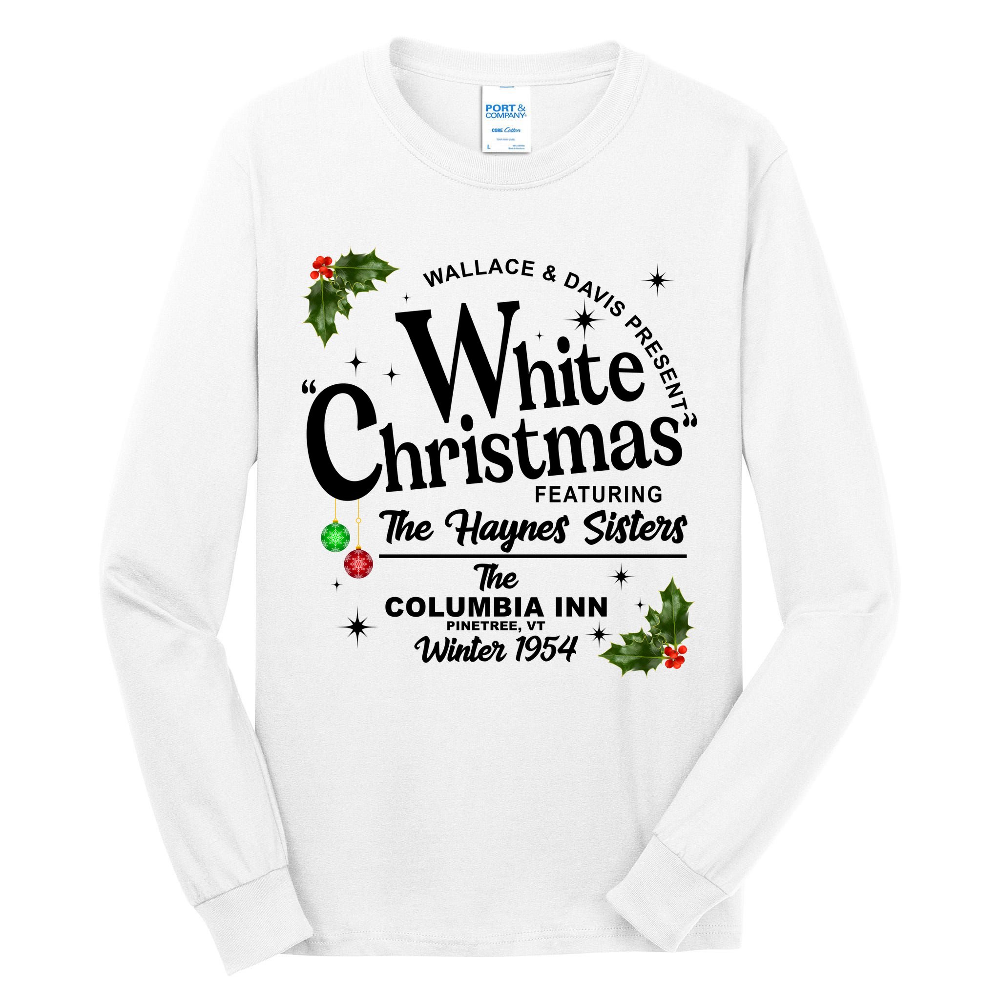 White Christmas Wallace And Davis Haynes Sister Tall Long Sleeve T-Shirt
