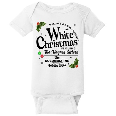 White Christmas Wallace And Davis Haynes Sister Baby Bodysuit