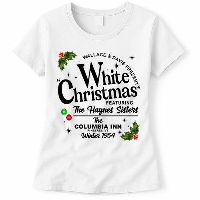 White Christmas Wallace And Davis Haynes Sister Womens T-Shirt