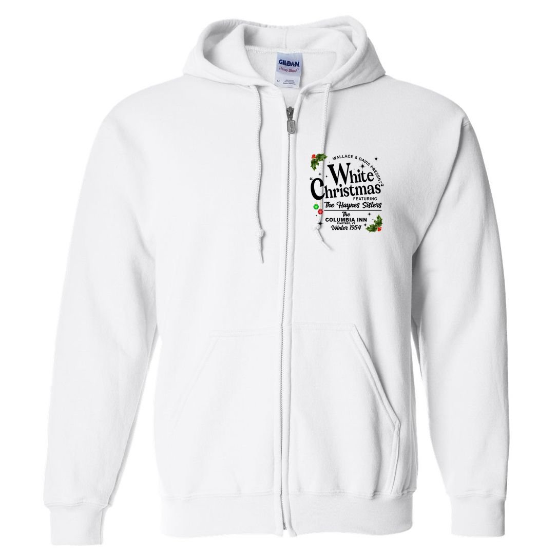 White Christmas Wallace And Davis Haynes Sister Full Zip Hoodie
