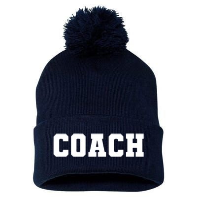 Womens Coach Pom Pom 12in Knit Beanie