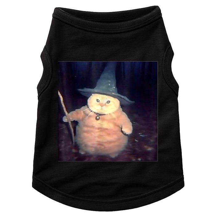 Wizard Cat Weird Funny Halloween Cat Meme Doggie Tank
