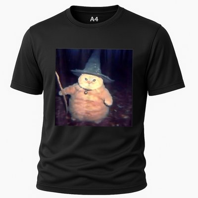 Wizard Cat Weird Funny Halloween Cat Meme Performance Shirt