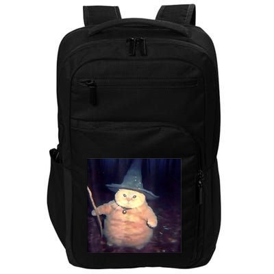 Wizard Cat Weird Funny Halloween Cat Meme Impact Tech Backpack
