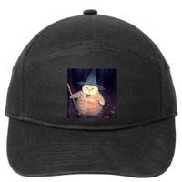 Wizard Cat Weird Funny Halloween Cat Meme 7-Panel Snapback Hat