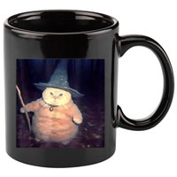 Wizard Cat Weird Funny Halloween Cat Meme 11oz C Handle Ceramic Mug