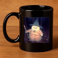 Wizard Cat Weird Funny Halloween Cat Meme 11oz C Handle Ceramic Mug