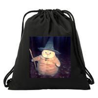 Wizard Cat Weird Funny Halloween Cat Meme Drawstring Bag