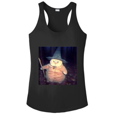 Wizard Cat Weird Funny Halloween Cat Meme Ladies PosiCharge Competitor Racerback Tank